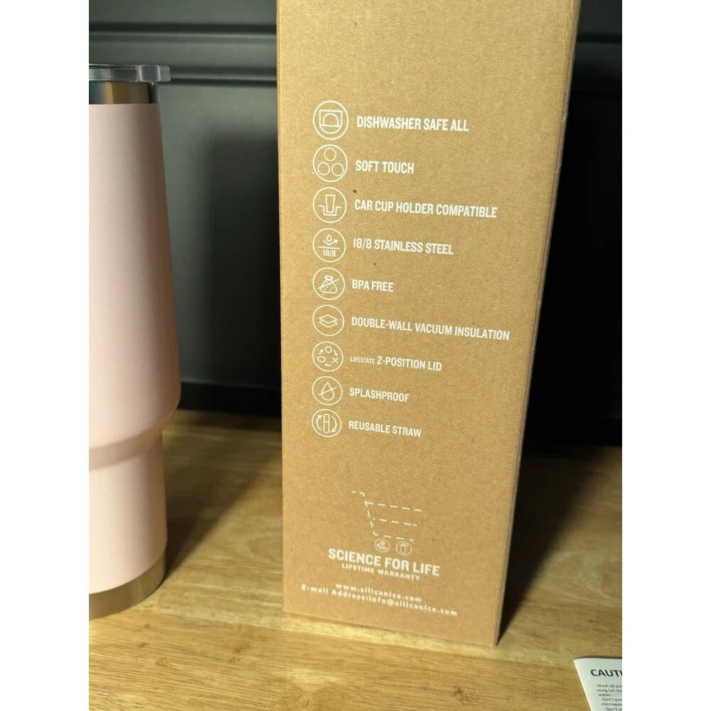 Travel & Gym Mug Silicanice 40 oz Leak Proof Stainless Steel Double Wall Vacuum